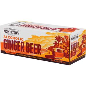 Rtd: Monteiths Alcoholic Ginger Beer 10 pack