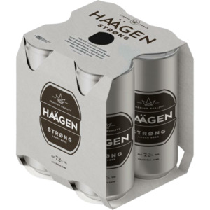 Beer: Haagen Strong 500ml 4 pack