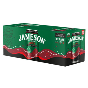 Bourbon: Jameson & Cola 6.3% 10 pack cans
