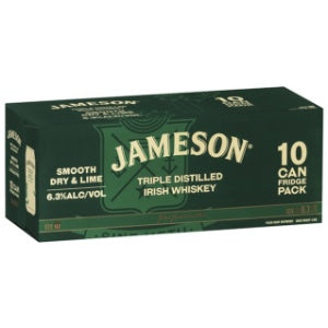 Bourbon: Jamesson & Dry 6.3% 10 pack cans