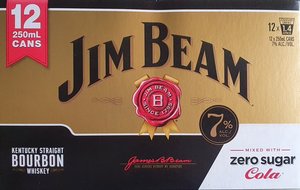 Bourbon: Jim Beam 7% Zero Sugar 12 pack cans