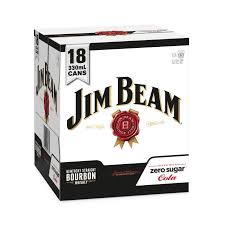 Bourbon: Jim Beam Zero Sugar 18 packs