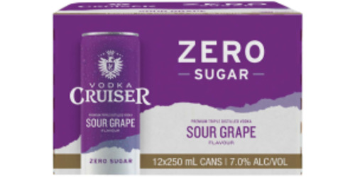 Vodka Rtd: Cruiser Zero Grape 12 pack cans