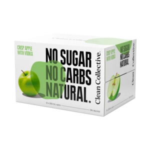 Vodka Rtd: Clean Collective Apple 12 pack cans