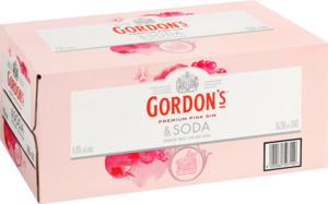 Gin Rtd: Gordons Pink Gin 18 pack cans