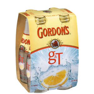 Gin Rtd: Gordons G&T 4 bottles