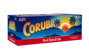 Rum Rtd: Coruba & Cola 4.8% 10 pack cans