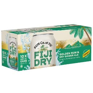 Rum Rtd: Fiji Dry Rum & Ginger Ale 10 pack cans