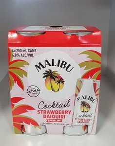 Rum Rtd: Malibu Strawberry Daiquiri 4 packs