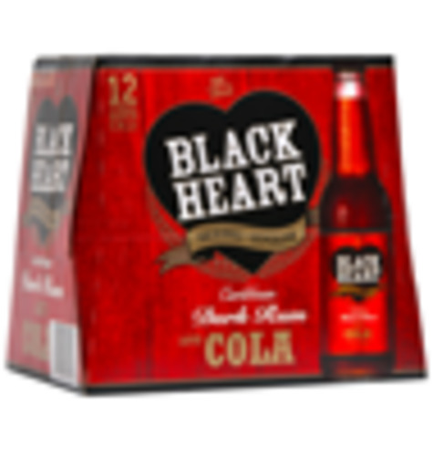 Rum Rtd: Black Heart 12 bottles