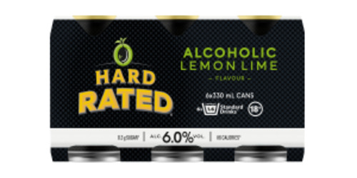 Other Rtd: Hard Rated Lemon Lime 6 pack