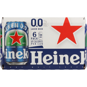 Heineken Zero 6 pack cans