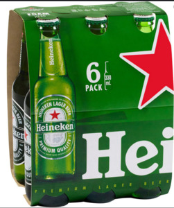 Heineken 6 pack bottles