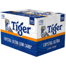 Low Carb: Tiger Crystal Ultra 12 pack 330ml cans