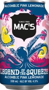 Rtd: Macs Alcoholic Pink Lemonade 10 pack cans