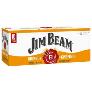 Bourbon: Jim Beam & Ginger Beer 10 pack cans