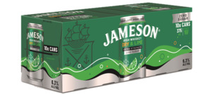 Bourbon: Jameson Lime & Zero Sugar Dry 10 pack cans