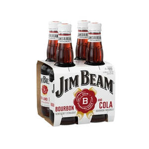 Bourbon: Jim Beam & Cola 4 pack bottles