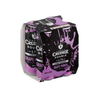 Vodka Rtd: Cruiser Grape Punch 4 packs