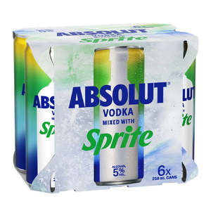 Vodka Rtd: Absolut Sprite 6 pack cans