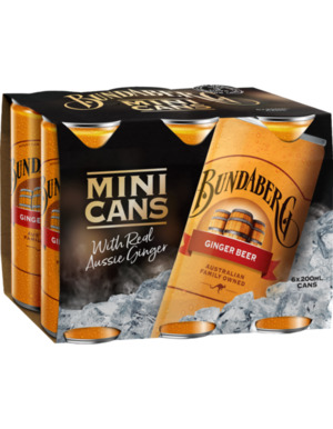 Other: Bundaberg 200ml 6 pack cans