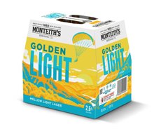 Monteiths Golden Light 12 pack bottles