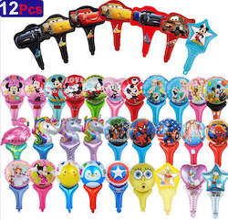 Top Deals In All: 12PCS Handheld Stick Foil Balloons  Theme Birthday Party balloon
