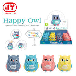 Toys: Children Press clockwork Car Toys Push and Go Friction Powered Mobile Owl Car Taxi Model Baby Mini Cars Gift Children Toys