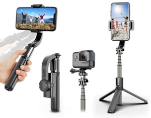 Electronics: Selfie Stick Gimbal Stabilizer, Portable Phone Holder,Auto Balance 1-Axis Gimbal