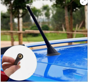 Auto Accessories: Car Antenna Radio FM Antena Black Kit Universal Screw Car rear antenna