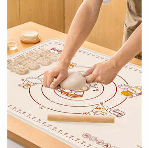 Living And Outdoor: Premium Food grade silicone Baking mat, Slip-Resistant Baking & Kneading Pad for Easy Dough Rolling and Baking