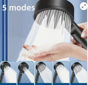 Shower Head Handheld High Pressure Water Saving 5 Mode Bathroom Spa Spray Mixer