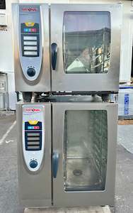Commercial Ovens: Rational SCC61 and SCC101 Electric 10+5 Tray Self-Cleaning Combi Oven With Stand And With Warranty .APS1389