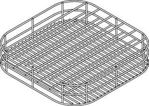 Racks Pricing: Rack Dish 435mm 7 Div Wire/Plas