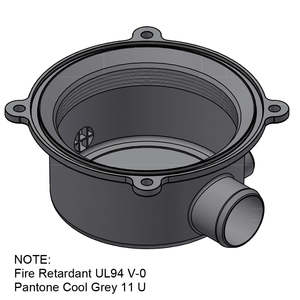 Parts: Wash/Drain Sump for 0.5HP Pump with two inlets