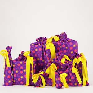 Fabric Gift Bags: Diwali Reusable Gift Bag Set of 5