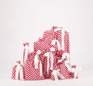 Reusable Gift Bags: Candy Cane (Reusable Gift Bag Set)