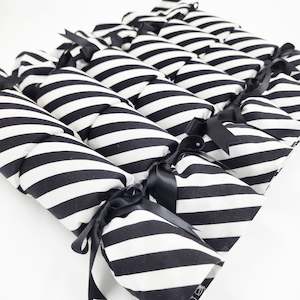 Reusable Christmas Crackers: Black Stripes (6 Reusable Christmas Crackers)
