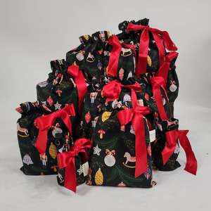 Reusable Gift Bags: Folk Christmas Matriarch Bundle