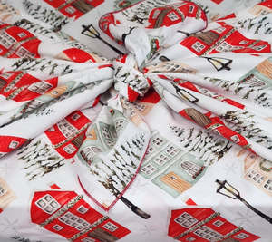Christmas Collection: Christmas Cottages - 4 Furoshiki Gift Wraps