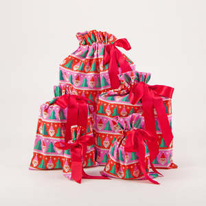 Feliz Navidad Collection: Papa Noel (Reusable Gift Bag Set)