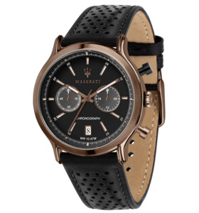 Maserati: Maserati Epoca 42mm Black Leather Men's Watch - R8871638001