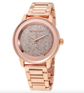 Michael Kors: MICHAEL KORS Kinley Pave Rose Dial Ladies Watch MK6210