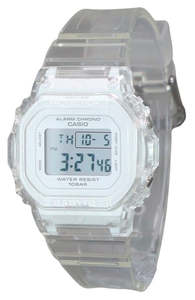 Womens Watches: Casio Baby-G Digital Transparent Resin Strap Quartz BGD-565US-7 Women's Watch