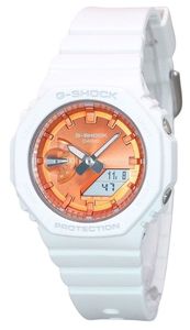 Womens Watches: Casio G-Shock Analog Digital Seasonal Collection 2023 Orange Dial Quartz GMA-S2100WS-7A Women's Watch