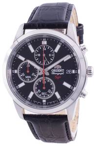 Orient: Orient Sporty Chronograph Black Dial Quartz FKU00004B0 Men's Watch