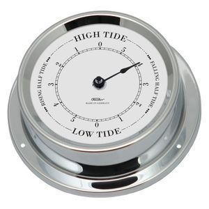 Products: Polished Chrome & White Dial 125mm Quartz Tide Clock