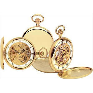 Products: Unique Mechanical Skeleton Gold Pocket Watch – Double Opening, Exquisite Design