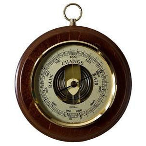 Classic Walnut & Brass 170mm Fischer Barometer