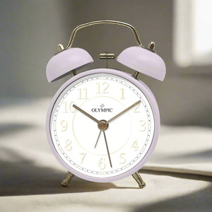 Twin Bells Alarm Clock - Lilac